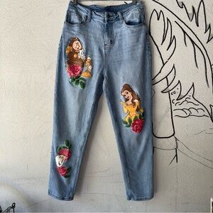 Disney Women's Blue Jeans, Bella from Beauty & the Beast Design size 9